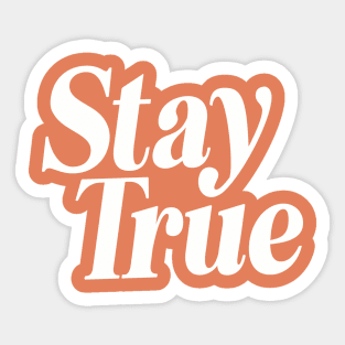 Stay True by The Motivated Type in Orange and White Sticker